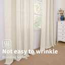 BGment Natural Faux Linen Curtains 84 Inch Long for Living Room - Burlap Textured Light Filtering Window Treatments Grommet Sheer Drapes for Farmhouse, 2 Panels, 52 X 84 Inch