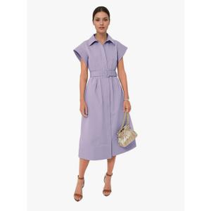 Jenkoon Women's Turn Down Collar Shirt Dress with Belt Short Sleeve Shell Trench Coat Formal Dresses S