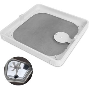 Frame with Removable Screen Compatible with Ventline Ventadome Roof Vent V2092,V2094, V2110,V2119,V2310,V2392 13.5"X13.5" Birch White