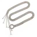 Shimmering Fringed Waist Chain for Women Rhinestones Chain Belt BeachWear Body Chain Female Formal Dress Waist Ornament