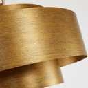 Brass Drum Tiered Chandelier For Dining Room Rustic Foyer Pendant Light, 19.69 inches x 48.78 inches