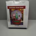 Fulong 6ft Giant Inflatable Christmas Snow Globe with LED Lights & Swirling Snow, Festive Outdoor Decoration for Yard, Lawn, Garden - Durable, Easy Setup