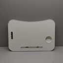 BUYIFY Folding Lap Desk, 23 Inch Portable Wood White Laptop Bed Desk Lap Desk with Cup Holder, for Working Reading Writing, Eating, Watching Movies for Bed Sofa Couch Floor