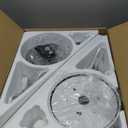 FUMLTP Ceiling fans with Lights, 54Inch RGB Low Profile Ceiling fan with Light and Remote Control, Dimmable, Reversible DC Motor, Noiseless, 6 Speeds, Flush Mount White Ceiling Fan For Livingroom