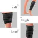 4 x Syhood Compression Bandage Wraps for Leg, Elastic Calf Compression Sleeve Ankle Support, Adjustable Plus Size for Men and Women Stabilising Ligament, Joint Pain, Sports(4 Pieces,71 Inches)
