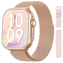 Smart Watch for Women Men Fitness: Smart Watch for iPhone&Android Bluetooth Call with SpO2 Sleep Heart Rate Monitor,IP68,Fitness Tracker with 120+Sport,Reloj Inteligente 30 Day+Battery Life, 2 Bands