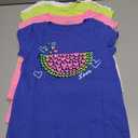 The Children's Place Girls' Short Sleeve Graphic T-shirts (5-Pack), S