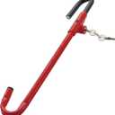 Steering Wheel Lock Anti-Theft Car Device, Steering Wheel Pedal Brake Lock Retractable Hook Car Security Products Universal Fit(Red)