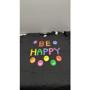Be Happy T-Shirt (XXL, Black)