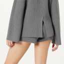 The Drop Women's Alice Crew-Neck Back-Slit Ribbed Pullover Sweater (X-Large, Charcoal)