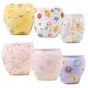 Training Pants Potty Training Underwear for Boys Girls, Toddler Potty Pants for 2T-6T, Soft Absorbent & Leak-Proof with Characters, 100% Cotton Washable (6PCS, L)
