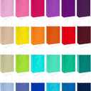 qiqee 100Pcs Paper Gift Bags with Handles - 4.5"2.5"6" Mini Party Favor Bags - 24 Solid Colors