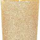 Fun Express Gold Glitter Votive Holders - Glass Candle Holders - Wedding and Home Decor - Halloween, Christmas & Thanksgiving Decorations - 12 Pieces (One Size)