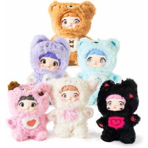 Nommi Plush Blind Box，Nommi Loveliness Never Ends Series Plush Doll Cut Toys Keychain & Bag Charm Birthday Gifts for Girl 1PC (1 of 7 Possible Styles) 8.5 in