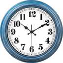 12 Inch Retro Wall Clock Silent Non Ticking Battery Operated Movement Easy to Read Wall Clocks Decorate for Bedroom Living Room Kitchen Office(Blue)