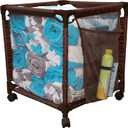 Rolling Pool Storage Small Organizer Bin, (18" W x 18" L x 20" H), Brown Style 417244