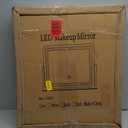 22x17 Inch Lighted Vanity Mirror with Dimmable LED Lights - 3 Color Modes, Smart Touch Control & 360 Rotating Base - Desk Makeup Mirror (White)