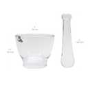 Apothecary Products Mortar and Pestle Bowl, Mixer and Grinder for Medicine, Glass (2 oz)