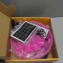 3.5W Solar Fountain Pump for Bird Bath, 3-Tier Red Solar Water Pump with 8 LED Lights, 32.8FT Power Cord and Adapter Included, Dual-Powered for 24/7 Use for Garden, Pond, Pool, Fish Tank and Lawn