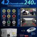 Double Din Car Stereo with Wireless Apple CarPlay & Android Auto 7" IPS Screen, Car Play Radio Audio, 240W, Bluetooth, AHD Backup Camera, USB-C Fast Charging, 16-Band EQ, SWC, MirrorLink