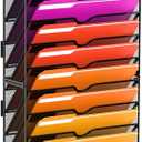 15-Tier Wall File Organizer, Wall File Holder Mesh Mail Organizer for Papers, Folders, Letters, Magazine Rack for Office Home Classroom, Black