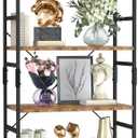 NUMENN 6 Tier Bookshelf, Tall Bookcase Shelf Storage Organizer, Modern Book Shelf for Bedroom, Living Room and Home Office, Vintage