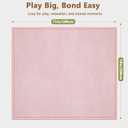 Baby Play Mat for Floor, 1.3'' Thick Memory Foam Tummy Time Mat - Super Soft Coral Velvet Nursery Rug with Non-Slip Backing, Crawling Rug for Toddler/Infants, Yoga & Tatami Use, Light Pink, 71''x 79''