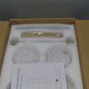 6-Light Sputnik Chandelier Modern Brushed Brass Dining Room Light Fixture Mid Century Gold Chandelier with Milk Glass Hanging Pendant for Kitchen Island Dining Room, Living Room, Bedroom, Foyer