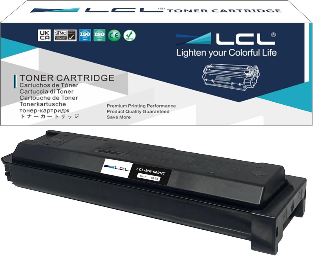 LCL Compatible Toner Cartridge Replacement for Sharp MX-500 MX-500NT MX-M283N MX-M363N MX-M363U MX-M453N MX-M453U MX-M503N MX-M503U (1-Pack Black)