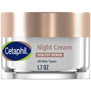 Cetaphil Healthy Skin Tightening Night Cream 1.7 Oz, Wrinkle Repair Cream for Face with Peptides, Retinol Alternative Cream For Sensitive Skin, Fragrance Free