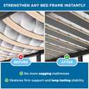 Meliusly Full Bed Slats 54x75 Heavy Duty 0.6 Inch Thick Replacement Wood Slats for Full Size Bed Frame, Slatted Bed Base with Under 2.5 Inch Spacing, Wooden Mattress Support Slats for Platform Bed