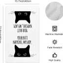 Funny Bathroom Hand Towels Kitchen Towels Bathroom Black Cat Dish Towels Your Butt Napkins My Lady for Bath Bar Dining Room Decor and Housewarming Gift 16x24 Inch