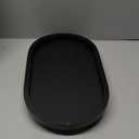 Wooden Decorative Tray for Home Decor, Beaded Black Oval Tray Decor for Coffee Table, Rustic Wood Serving Trays Farmhouse Centerpieces for Living Room Kitchen Counter (Black Oval)