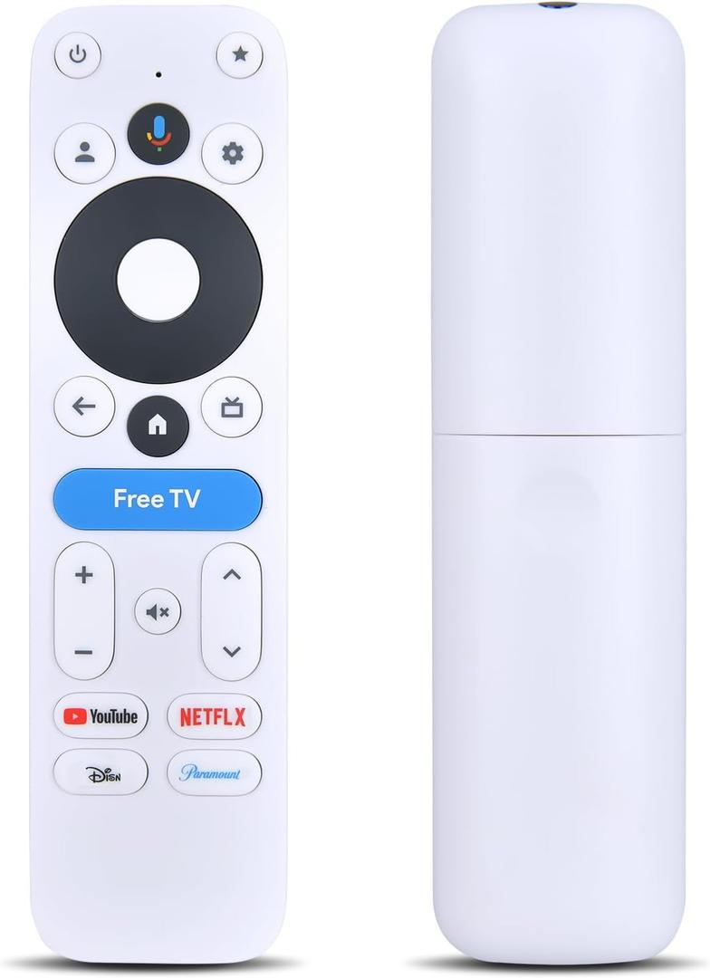 Voice Replacement Remote Control for onn 4K Pro/Plus Streaming Device(2024), Compatible with ONN Google TV 4K Pro/Plus Streaming Box (White)