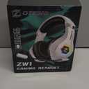 Ozeino Gaming Headset for PC, Ps4, Ps5, Xbox Headset with 7.1 Surround Sound Gaming Headphones with Noise Canceling Mic, LED Light Over Ear Headphones for Switch, Xbox Series X/S, Laptop, Mobile White