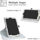 Bige Case for Alcatel Joy Tab Rotating Case,360 Degree Rotary Stand With Cute Pattern Cover For T-Mobile Alcatel Joy Tab 8-inch Tablet /Alcatel 3T 8-inch Tablet,Map White