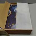 Navy Blue and Gold Framed Canvas Wall Art Set,Mid-Century Modern Abstract Wall Decor,Navy Blue Ink Wash Painting,Neutral Art Print for Living Room,Bedroom,Dining Room,Office - 16"x24"x3