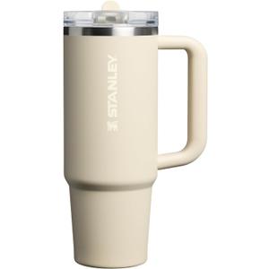 STANLEY Quencher ProTour Flip Straw Tumbler with Leakproof Lid | Built-In Straw & Handle | Cupholder Compatible for Travel | Insulated Stainless Steel Cup | BPA-Free (30 Ounces, Toasted Almond)