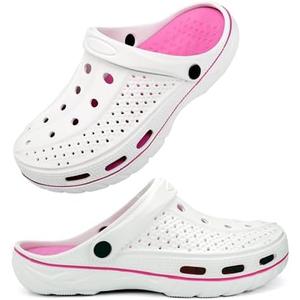 INMINPIN Women Men Orthopedic Clogs Arch Support Garden Shoes Sandals Slippers with Plantar Fasciitis Insoles Size 8