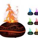 Colorful Volcano Diffuser Humidifier: 200ml Fragrance Scent Essential Oils Diffusers Ultrasonic Flame Fire Humidifier with Auto-Off Protection Cool Mist Diffuser,for Yoga(Full Crack Flame)