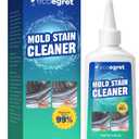Mold Stain Remover Gel (5 Fl Oz), Multifunctional Mold Stain Remover, Heavy Duty Stain Gel Cleaner for Front Loader Washing Machine Seal, Bathroom Grout, Shower, Caulk