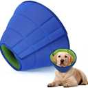 Soft Dog Cone Collar Comfortable Cone for Dogs to Stop Licking After Surgery, Elizabethan Collar for Large Dogs, Adjustable Dog Donut Collar for Inflatable & Comfy Recovery (L)