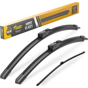 Raidbee 24"+20" Windshield Wiper Blades with 15" Rear Wiper Blade Automotive Replacement Set for BMW X5 2007 2008 2009 2010 2011 2012 2013 Genuine OEM Quality (Set of 3)