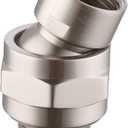 KES Shower Connector Ball Joint Shower Head Swivel Ball Adapter Brass Adjustable Shower Arm Extension Universal Component Brushed Nickel, PSB101-BN