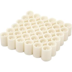 Battery Operated Flameless Votive Tea Lights Realistic Bright Flickering Electric Fake Tealight LED Candles Halloween Pumpkin Christmas Wedding Party Festival Celebration Tabletop Decorations 36 Pack