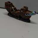 Aquarium Shipwreck Decoration,Pirate Ship Ornament Made of Resin, Eco-Friendly Sunken Ship Accessory for Freshwater & Saltwater Tanks