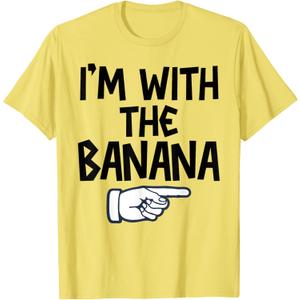 I'm With The Banana Shirt Cute Funny Banana Costume Mens T-Shirt, L