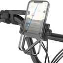 MACFOX Bike Phone Holder, Motorcycle Phone Mount - Moped and EBike Phone Clamp, Scooter Phone Clip for iPhone 15 Pro Max/Plus, 14 Pro Max, S9, S10 and More 4.7" to 6.8" Smartphones