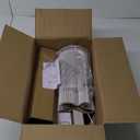 KUNJOULAM Modern Pleated Floor Lamp, Black Pole Floor Lamps, Simple Design Tall Lamp with Adjustable Beige Lampshade, Standing Lamp for Living Room, Bedroom, Office, Home (Without Bulb)