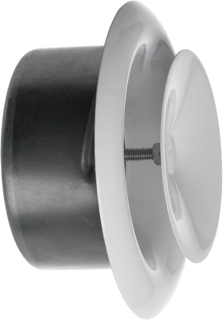 TURvent 4 inch White Metal Diffuser  Adjustable Vent for Wall  Ceiling Duct Cover  Supply Air Valve  Round Ventilation Covers for Bathroom Kitchen Garage